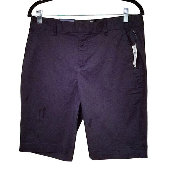Gap Bermuda Stretch Midrise Black Shorts NWT Size 6 - Picture 3 of 7